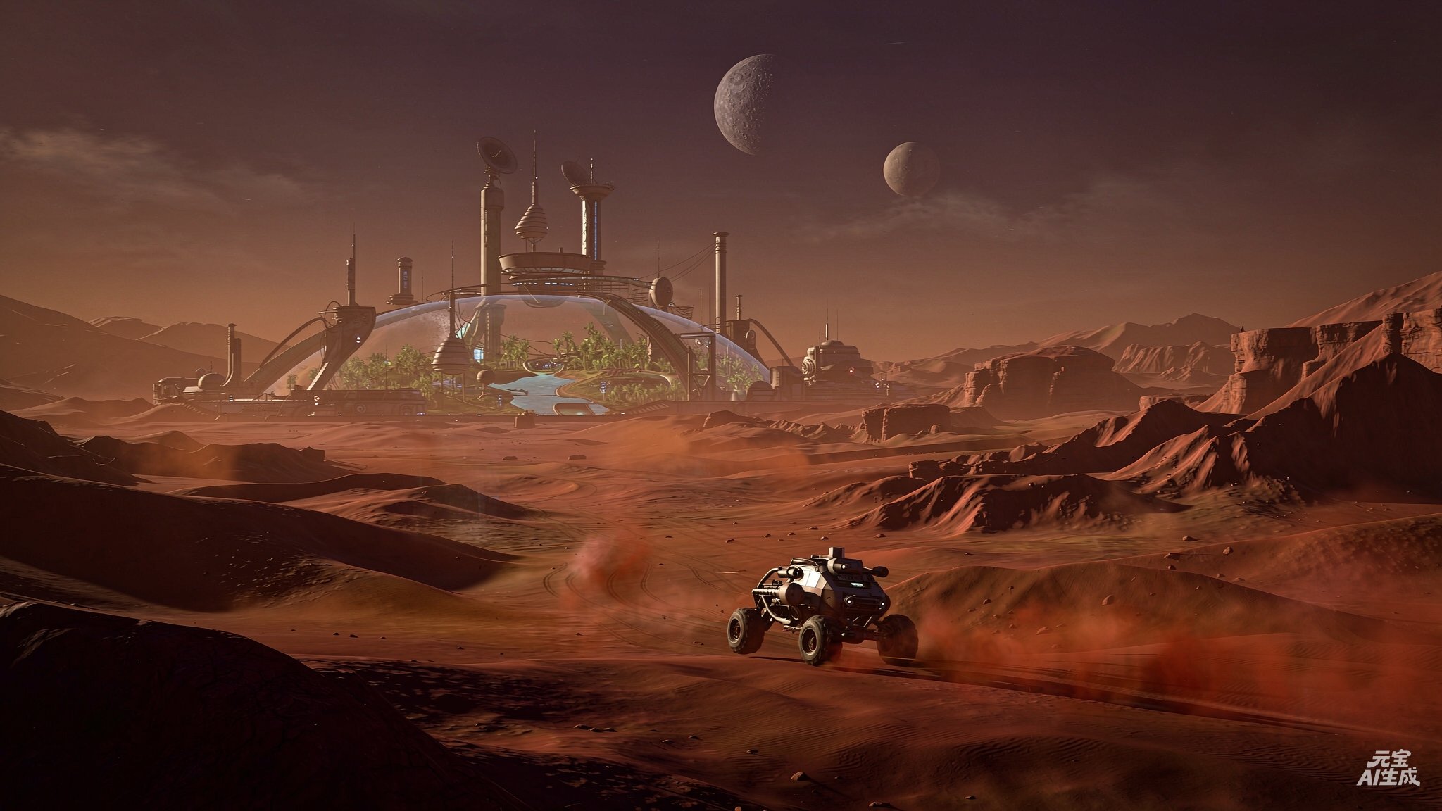 远古觉醒 - 火星殖民地科幻探索游戏场景